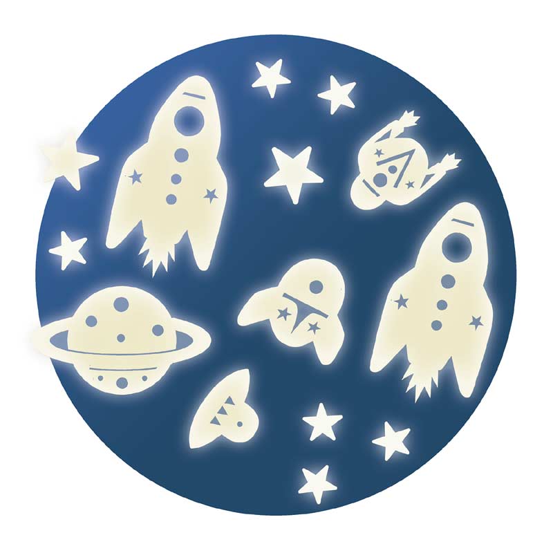 Space Mission Glow in the Dark Decorations by Djeco