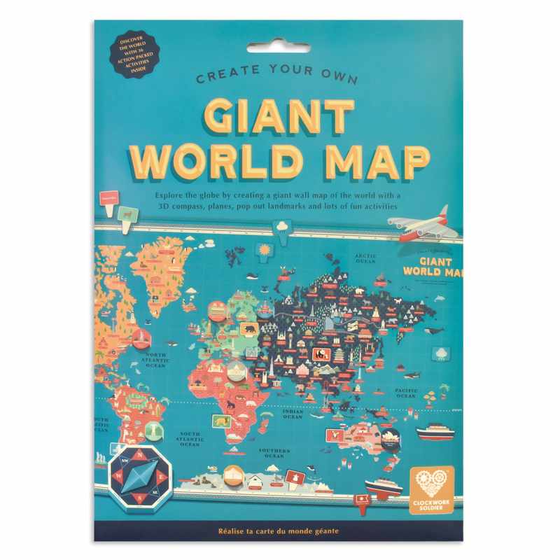 Create Your Own Giant World Map by Clockwork Soldier