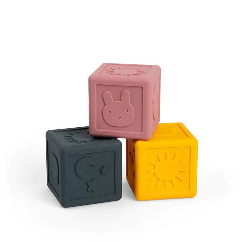 Silicone Sensory Cubes by Bigjigs