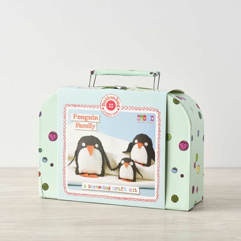 Penguin Family Sewing Kit by Buttonbag