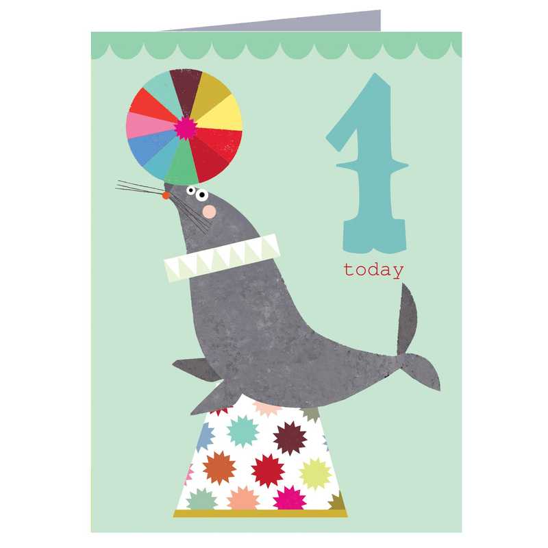 Mini Seal One Birthday Card by Kali Stileman