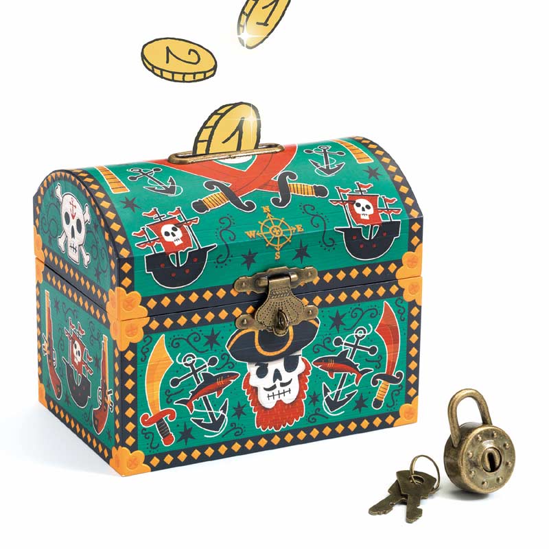 Pirate Chest Money Box by Djeco