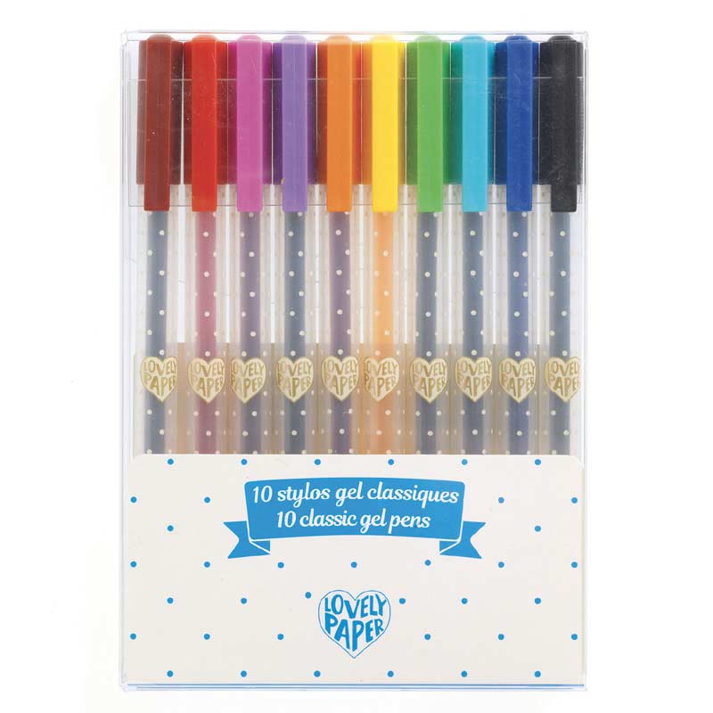 10 Classic Gel Pens by Djeco
