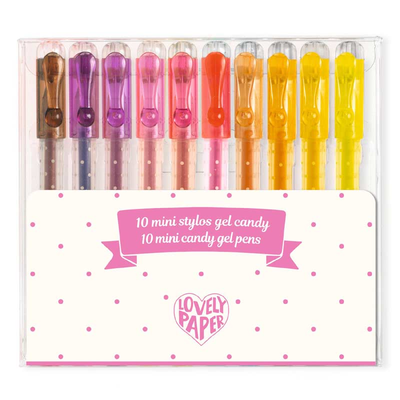 10 Mini Candy Gel Pens by Djeco