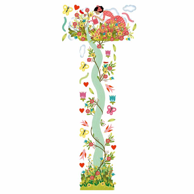 Young Girl in the Garden Height Chart by Djeco