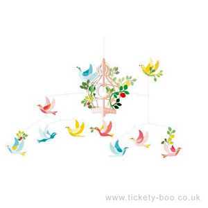White Birds Novelty Hotaling Imports Djeco DD04371 Paper Mobile 