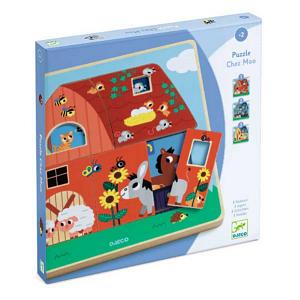 Chez-Moo - 3 Layer Wooden Puzzle by Djeco