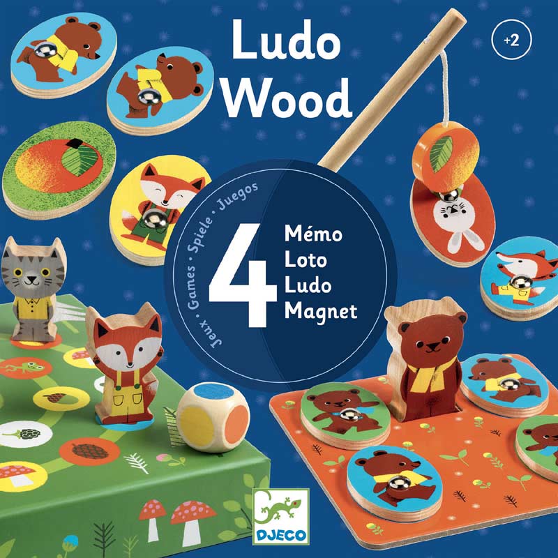 Ludo Wood - 4 Game Set by Djeco
