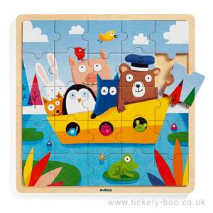 Puzzlo Boat 25 pce Wooden Tray Puzzle by Djeco