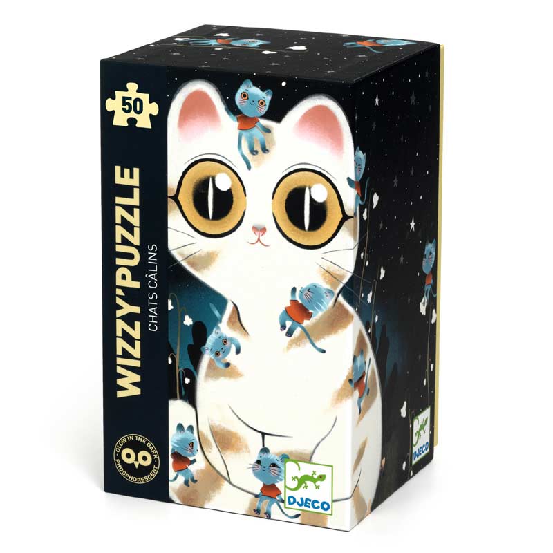 Cuddly Cats 50pcs Wizzy Puzzle by Djeco