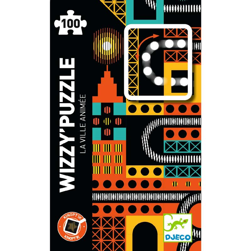 The Lively City 100 Pcs Wizzy Puzzle by Djeco