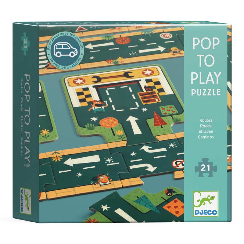 Roads - Pop to Play Puzzle by Djeco