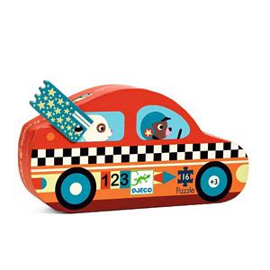 The Racing Car 16pcs Silhouette Puzzle by Djeco