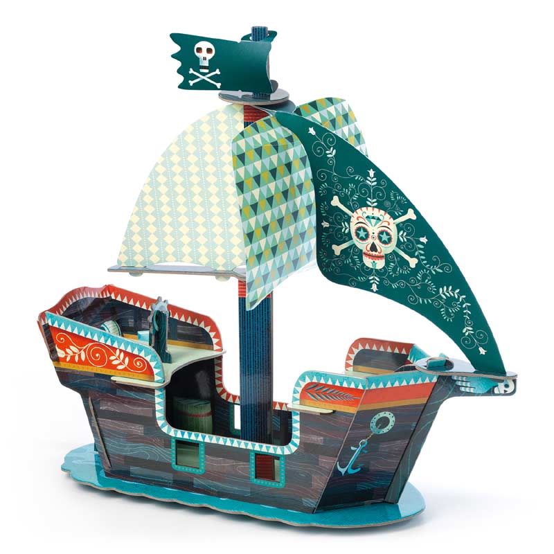 Pirate Boat 3D Pop to Play by Djeco