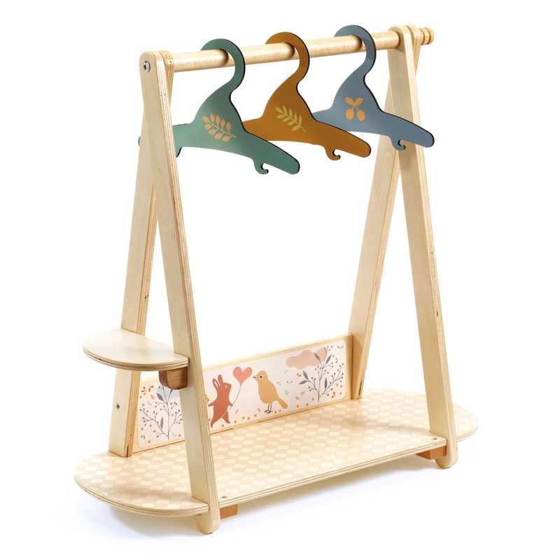 Large Doll's Clothes Rack & Hangers from Pomea by Djeco