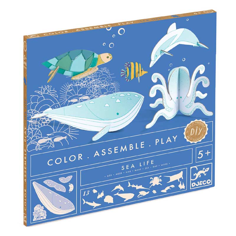 Sealife Colour, Assemble, Play by Djeco