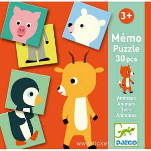 Memo Animo Puzzle Memory Game by Djeco