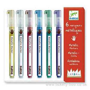 6 Metallic Markers by Djeco