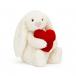 Bashful Red Love Heart Bunny Original by Jellycat - 0