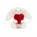 Bashful Red Love Heart Bunny Little by Jellycat - 3